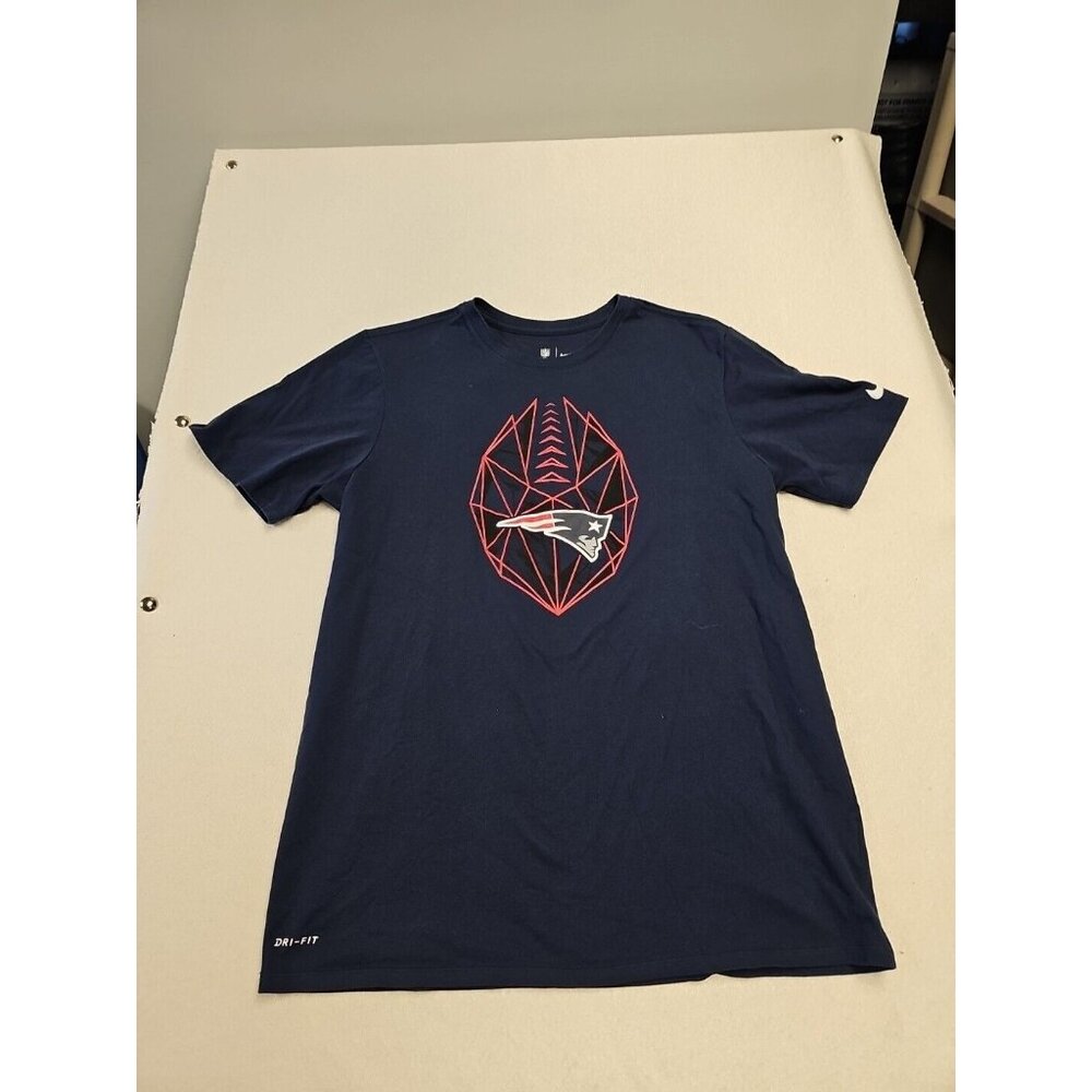 Nike NFL New England Patriots Dri-FIT Graphic T-Shirt Navy Blue Mens XL Athletic